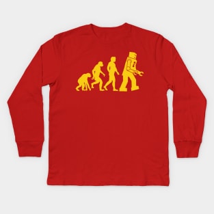 Sheldon's Robot Evolution Kids Long Sleeve T-Shirt